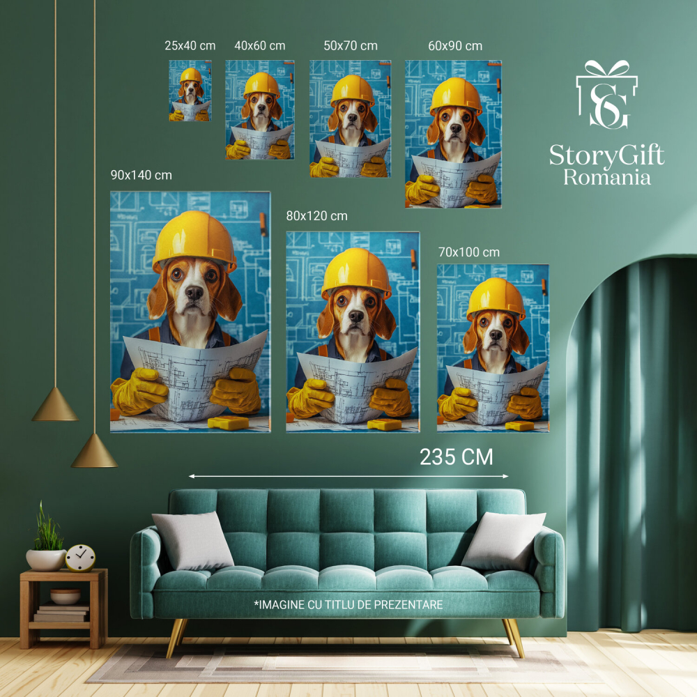 Tablou Canvas Personalizat Inginer De ConstrucțiiMarime 40x25CM [6]