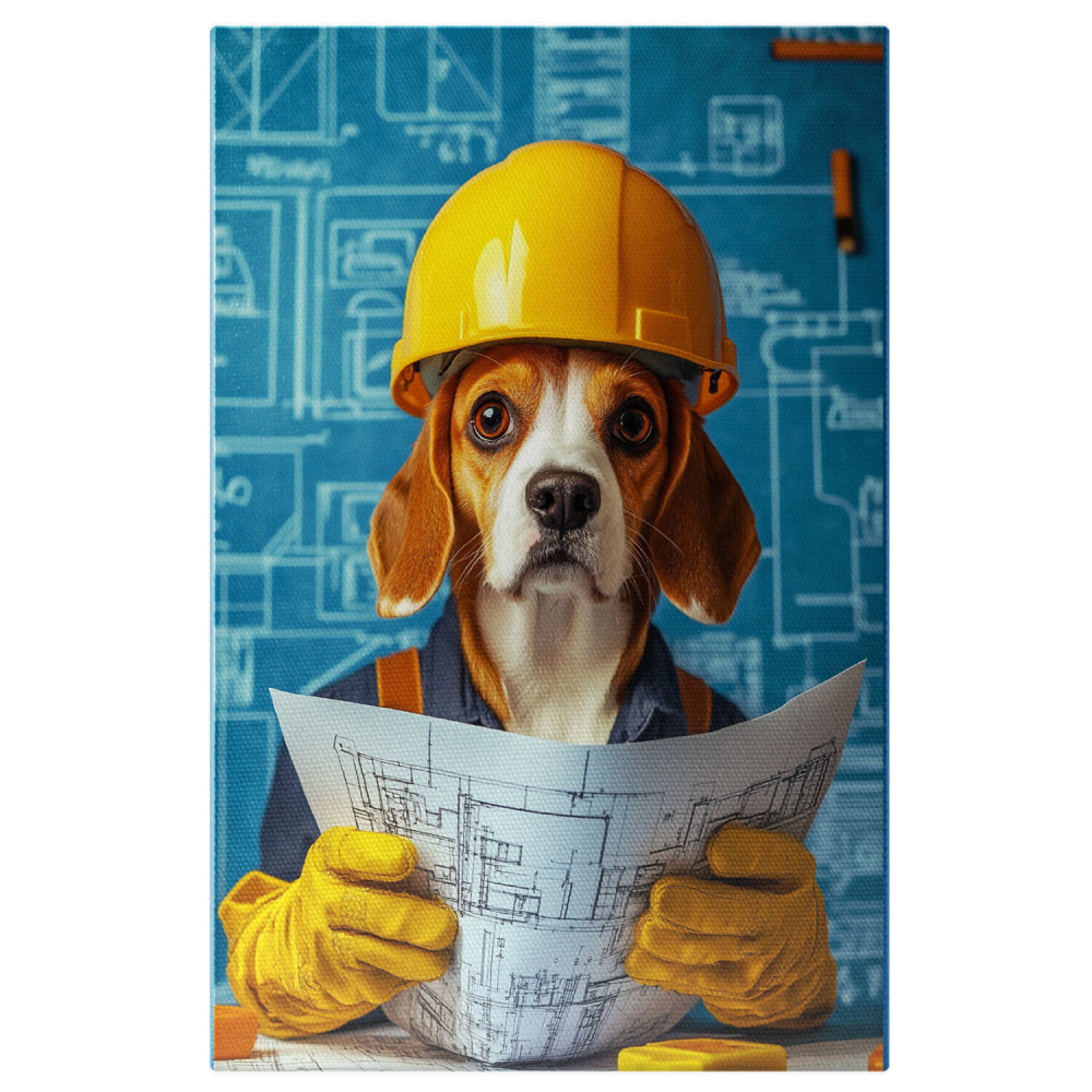 Tablou Canvas Personalizat Inginer De ConstrucțiiMarime 40x25CM [1]