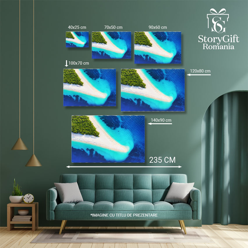 Tablou Canvas Insula Hvar, Bol, Vedere Aeriana la Plaja Zlatni Rat calatorie, aerian, Croatia, insula, plaja, vara, mediteranean 1488 40x25CM [5]