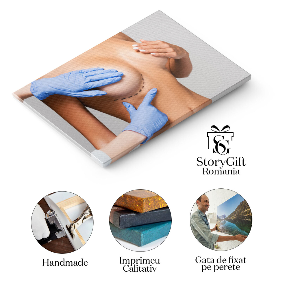 Tablou Canvas - Interventie chirurgicala estetica, lifting si marcare, bust si corp 40x25CM [2]
