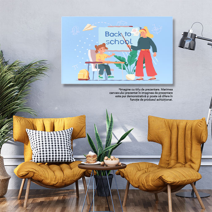 Tablou Canvas Intoarsa din Vacanta o Fetita cu Parul Prins, 40x25cm [3]
