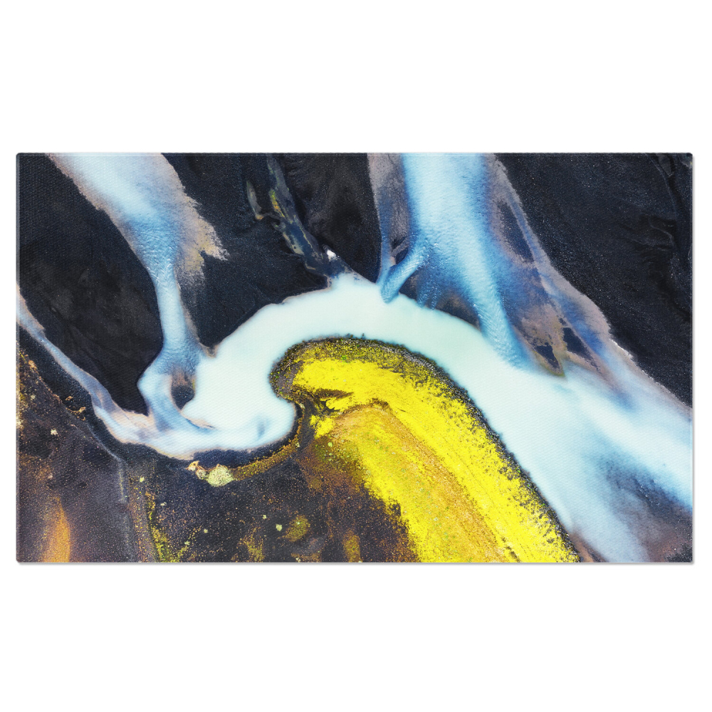 Vedere Aeriană a Râurilor în Canionul Islandez – Peisaj Natural, Marime 40x25CM [1]