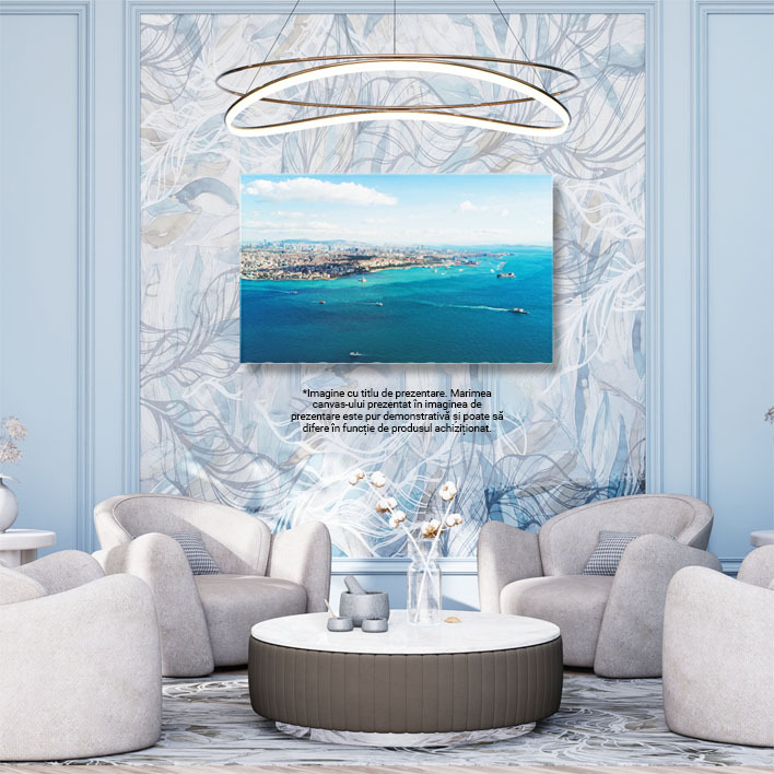 Tablou Canvas: Istanbul Peste Bosfor - Oras, Poduri, Dezvoltare, Frumusete Aeriana 40x25CM [3]