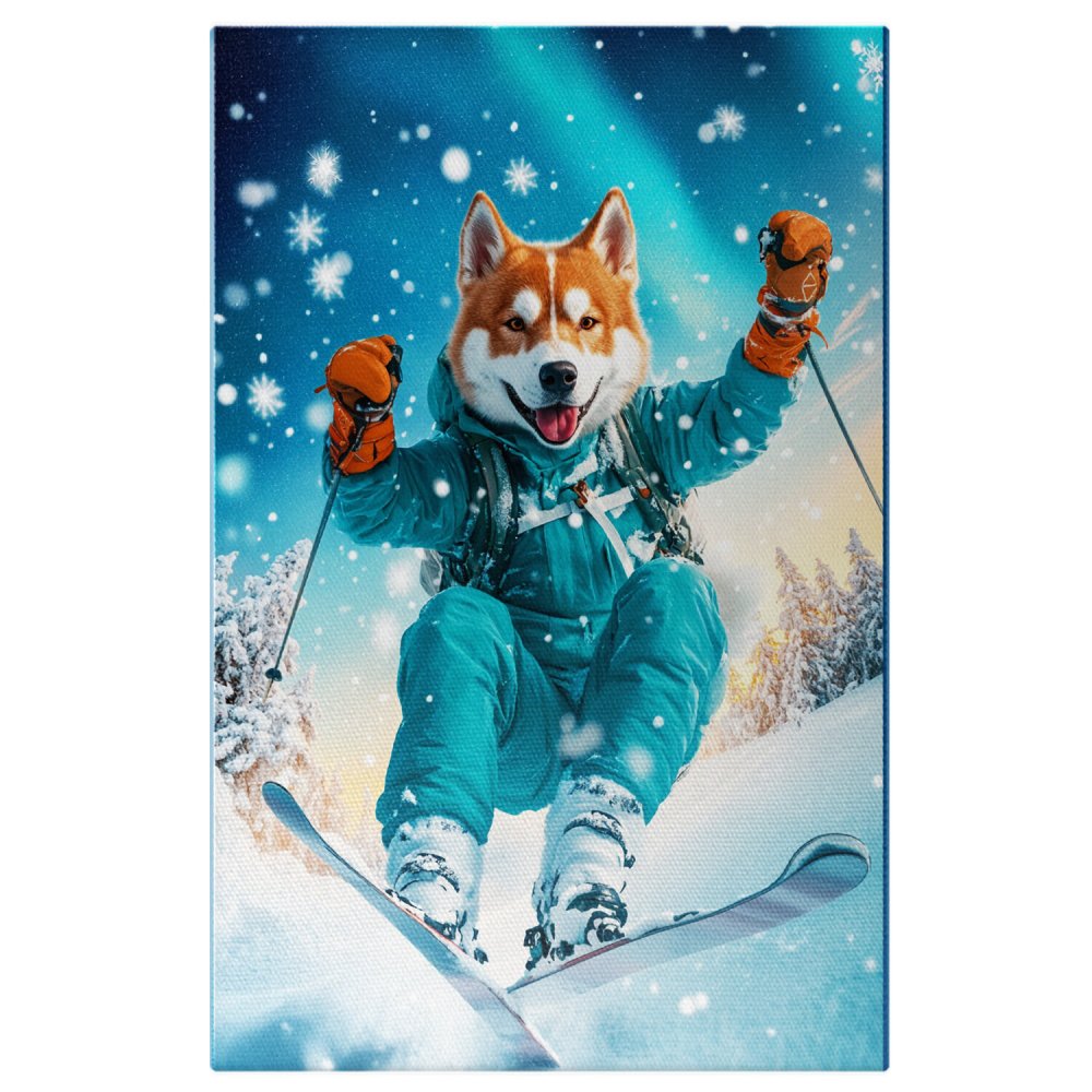  Tablou Canvas Personalizat Iubitor De Sport De Iarnă Pe SchiuriMarime 100x70CM [1]