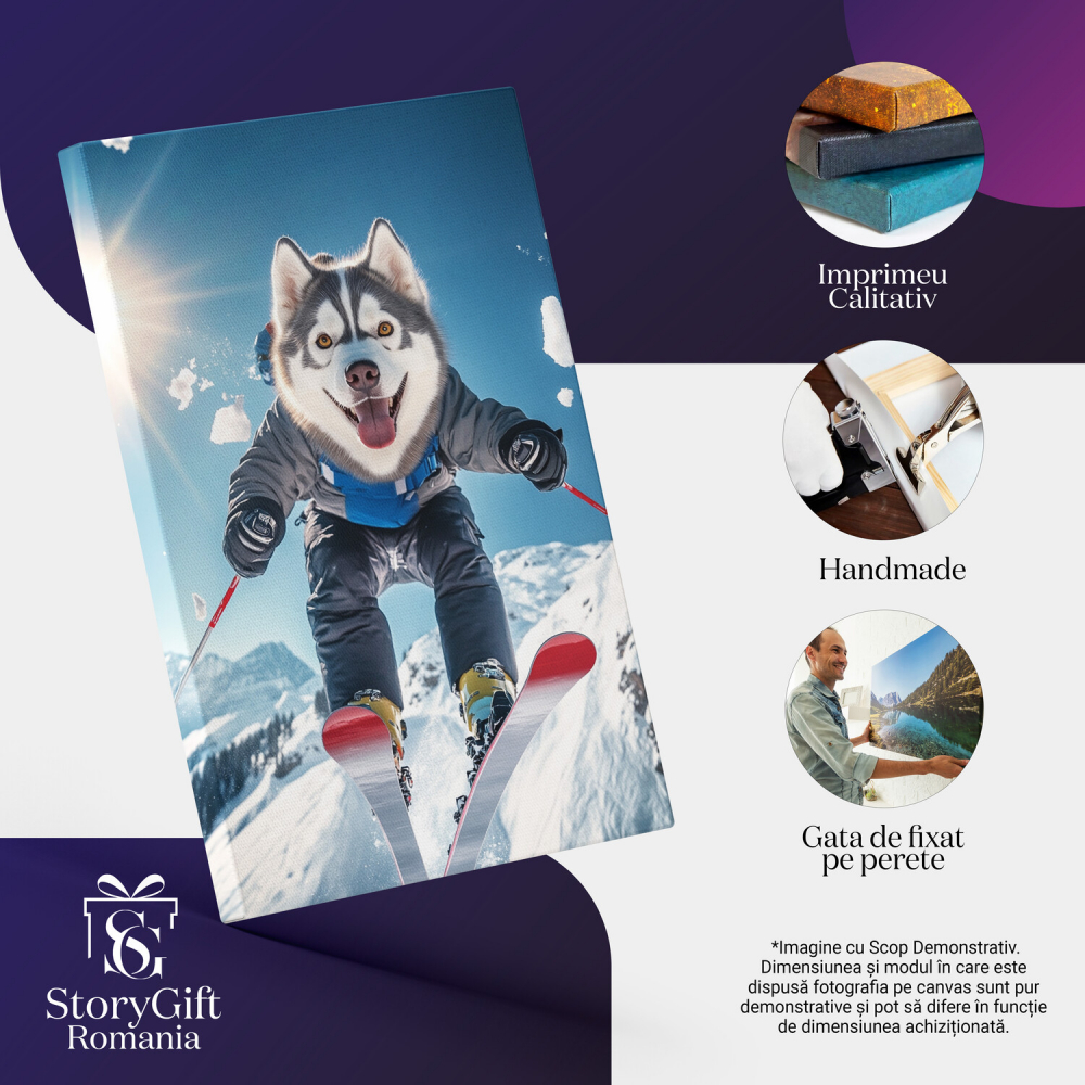  Tablou Canvas Personalizat Iubitor De Experiențe Intense Pe SchiuriMarime 140x90CM [4]