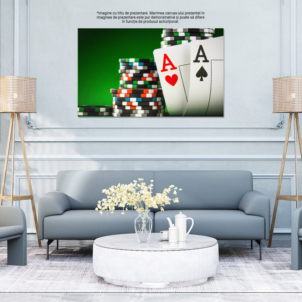 Tablou Canvas: Jocul Norocului - Cărți și Aventură, Marime 40x25CM [4]