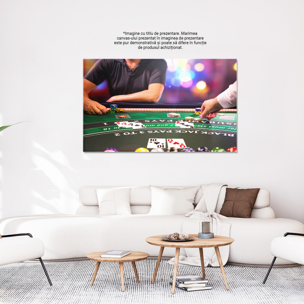 Tablou Canvas: Atmosfera Emoționantă a Serii la Cazinou, Marime 40x25CM [3]