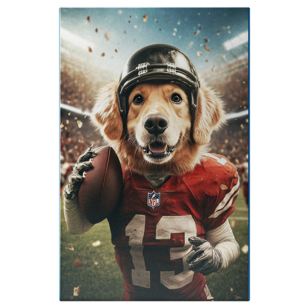  Tablou Canvas Personalizat Jucător De Fotbal American Câștigând MeciulMarime 40x25CM [1]