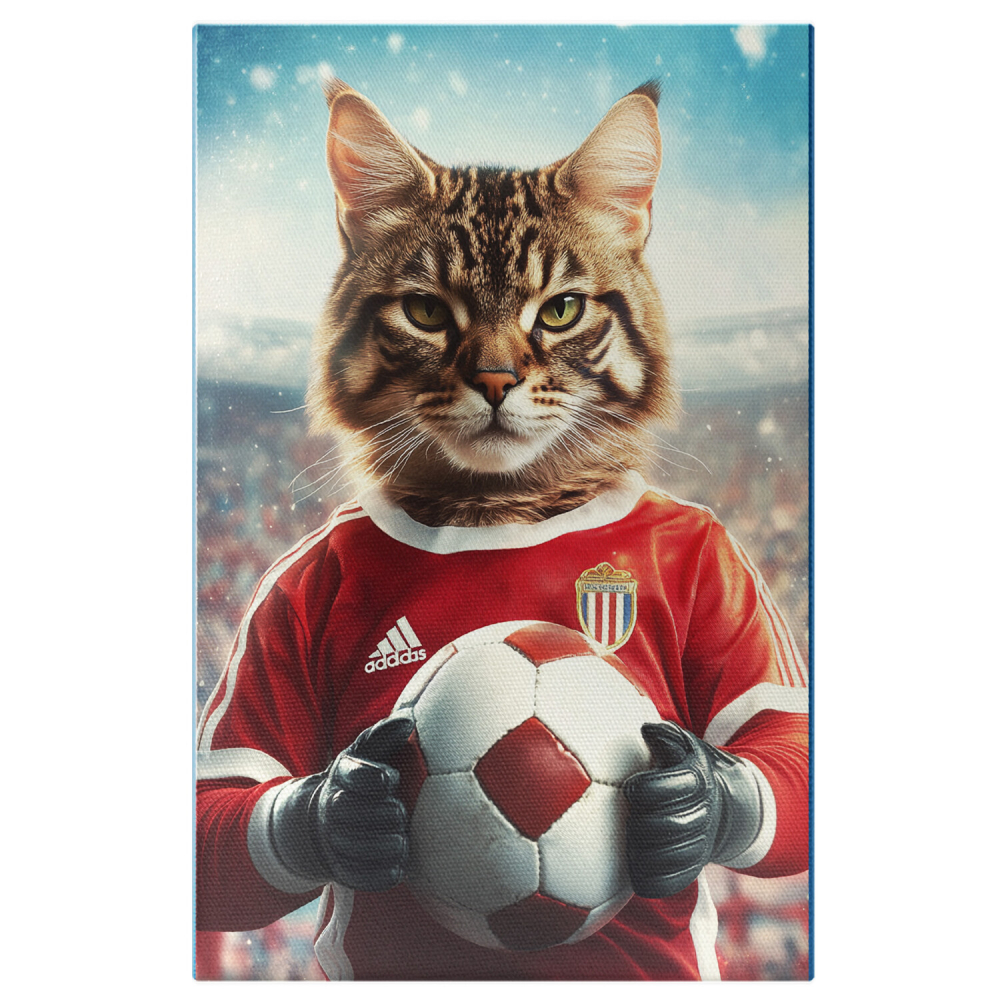  Tablou Canvas Personalizat Jucător De Fotbal European Câștigând MeciulMarime 70x50CM [1]