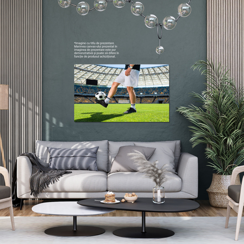 Jucător de Fotbal pe Teren: Dinamism și Spirit Competitiv, Marime 40x25CM [3]