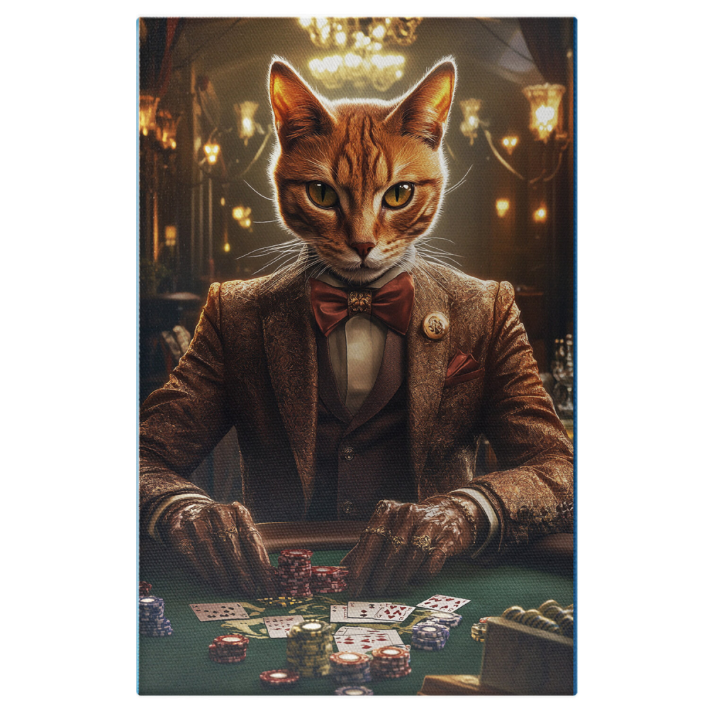Tablou Canvas Personalizat Jucător de Poker în Costum Elegant
Marime 70x50CM [1]