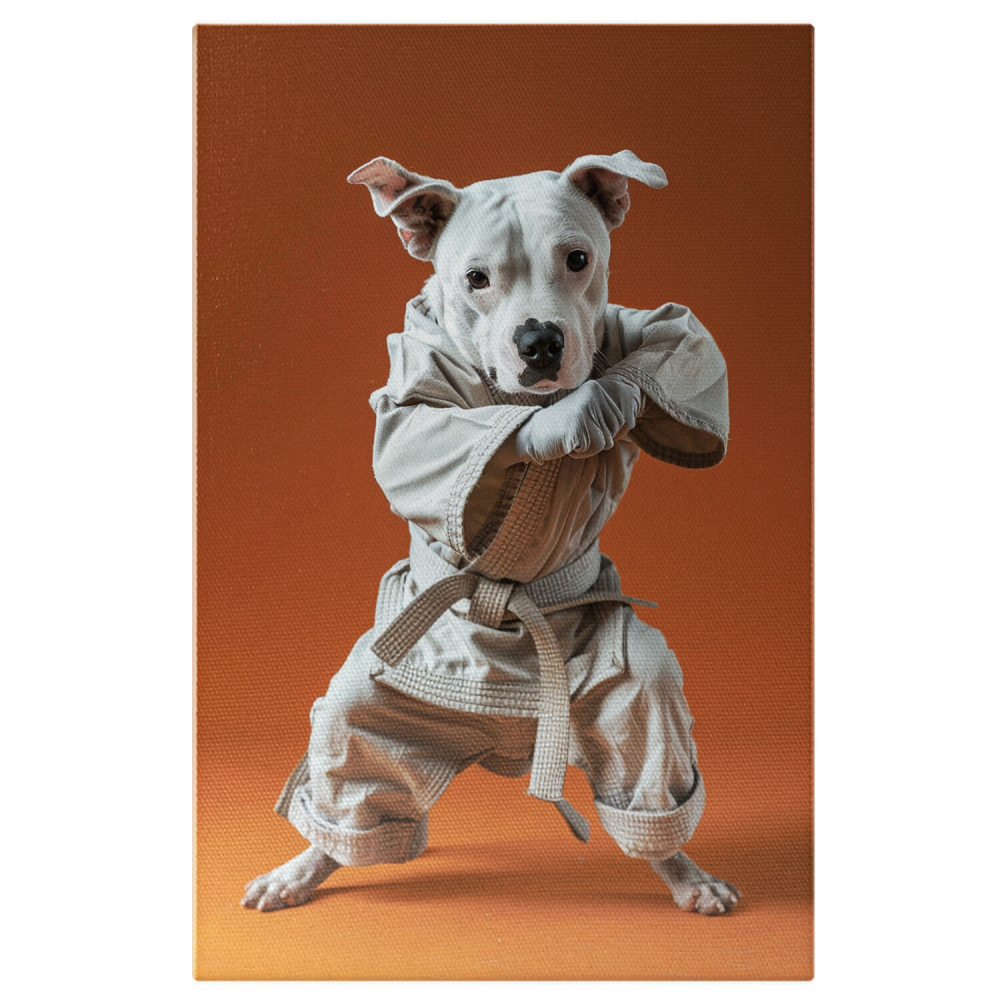 Tablou Canvas Karate Canin: Dogul Karatist, Marime 40x25CM [1]