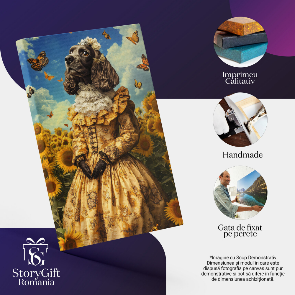 Tablou Canvas Personalizat - Animal în Ținută Regală cu Flori Galbene
Marime 140x90CM [4]
