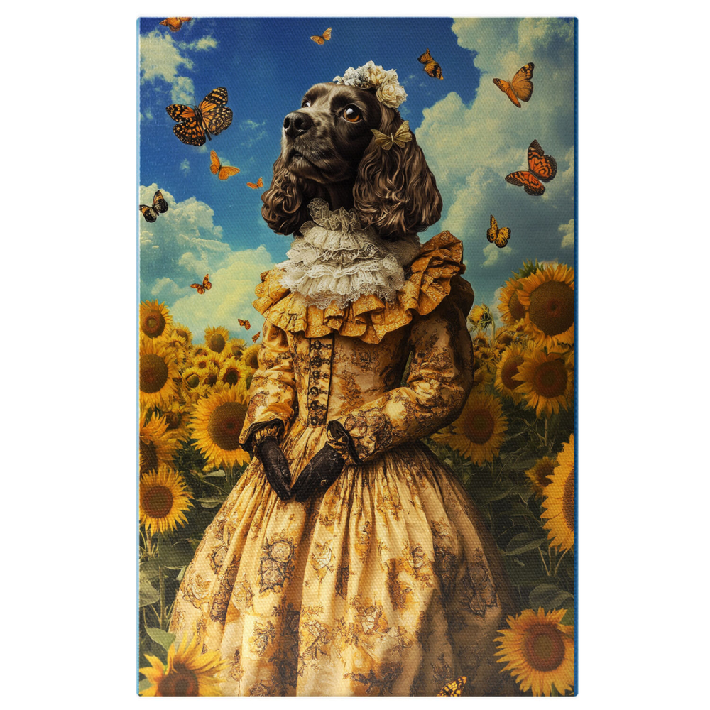 Tablou Canvas Personalizat - Animal în Ținută Regală cu Flori Galbene
Marime 140x90CM [1]