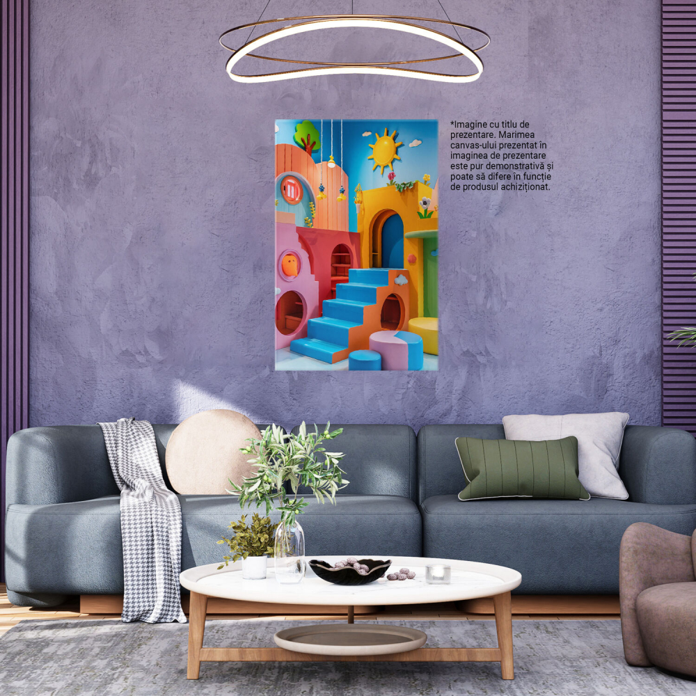 ambianță jucăușă, artă pentru copii, decor educațional, relaxare pentru copii, cadou pentru aniversare, inspirație pentru joacă, Marime 40x25CM [3]
