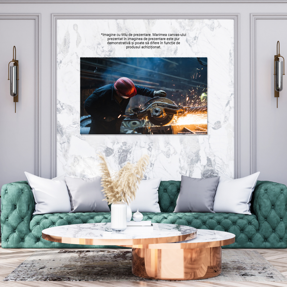 Tablou Canvas: Lucrarile de Sudura in Industrie 100x70CM [3]