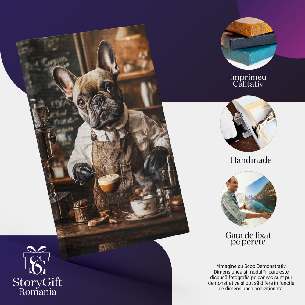 Tablou Canvas Personalizat Barista Cu CafeaMarime 40x25CM [4]