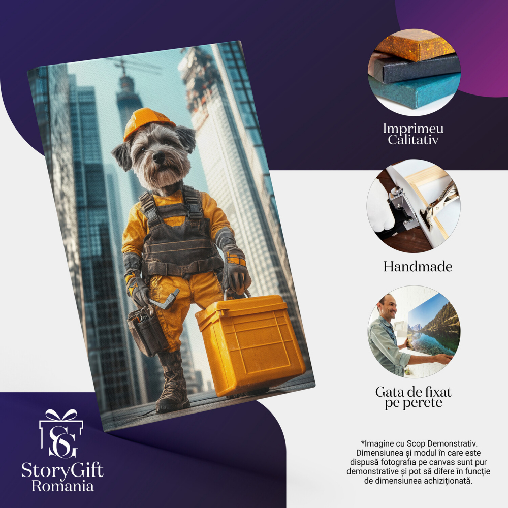 Tablou Canvas Personalizat Lucrător La Înălțime
Marime 90x60CM [4]