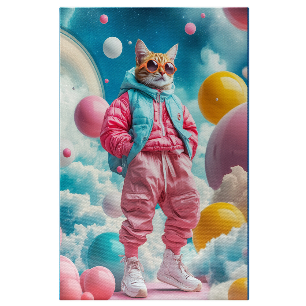 Ținută Stradală Modernă cu Culori Vibrante în SpațiuMarime 40x25CM [1]