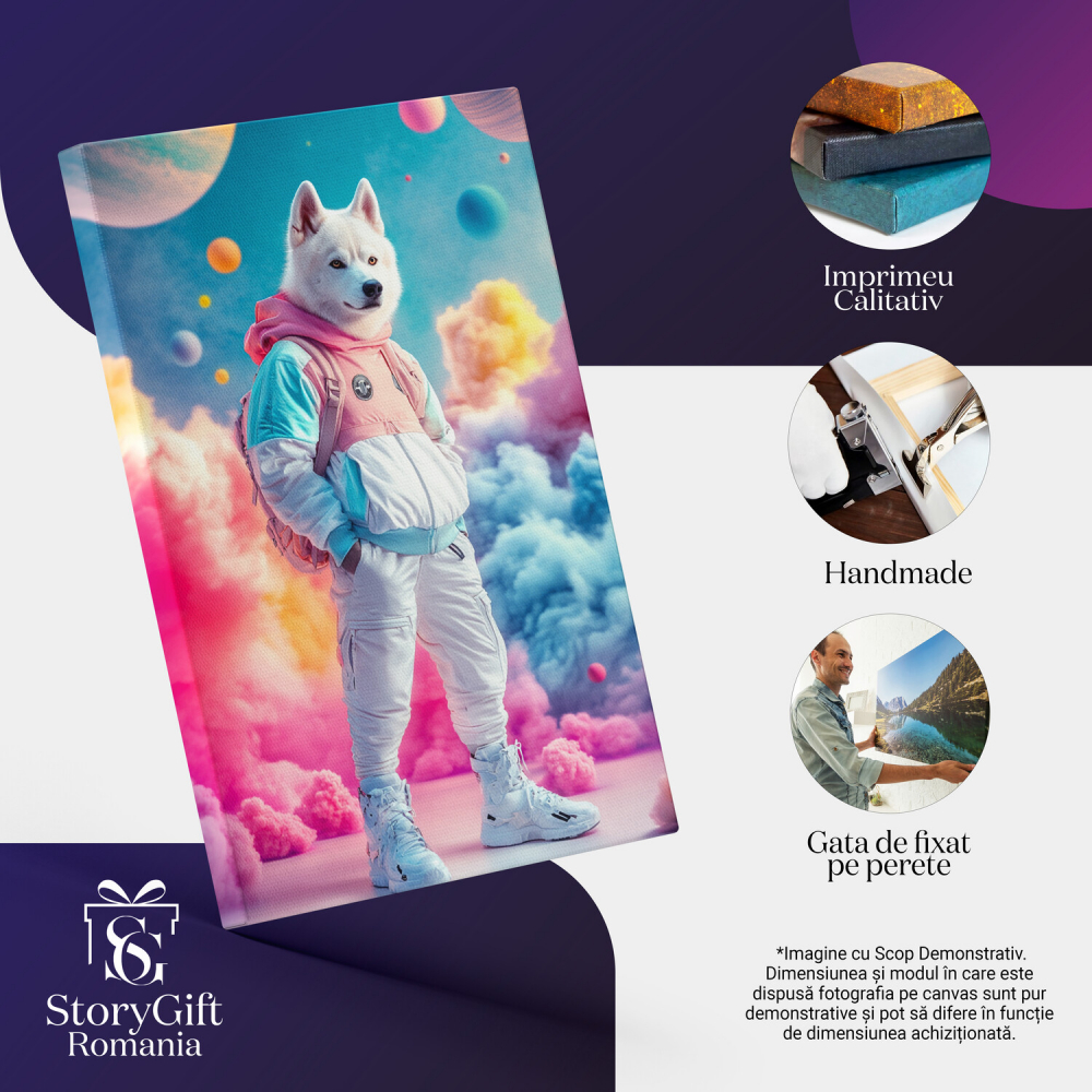 Ținută Sportivă Stradală cu Culori Vibrante și Nori ColorațiMarime 40x25CM [4]