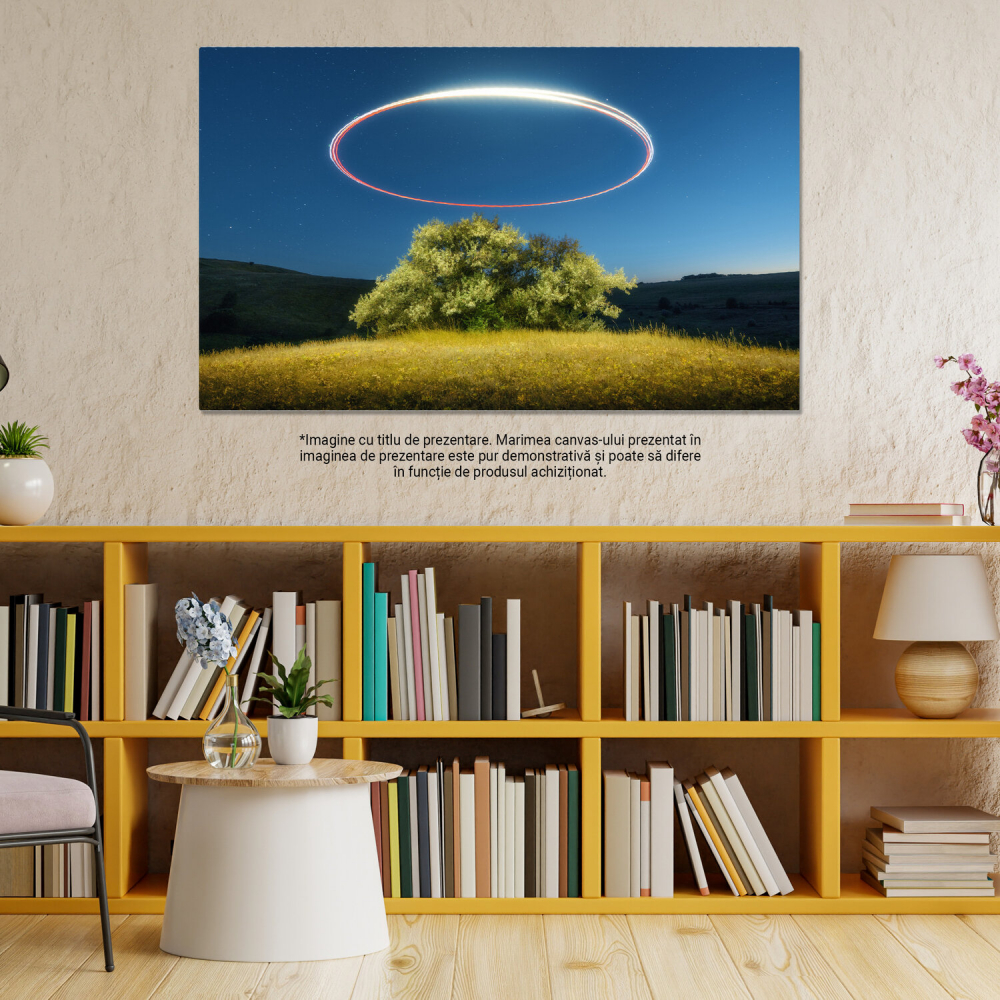 Tablou Canvas Lumina și Aventură în Cosmos: Noapte cu Stele și Galaxii Fascinante, Marime 40x25CM [3]