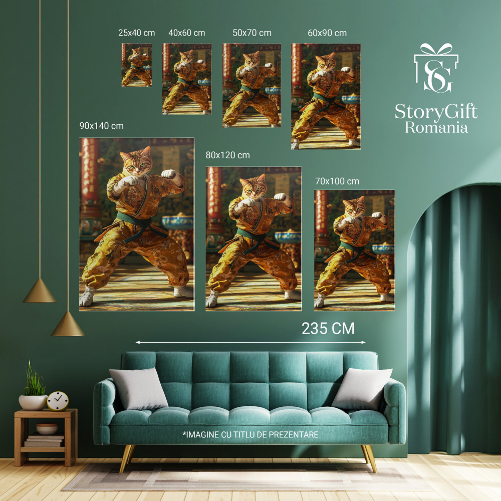  Tablou Canvas Personalizat Luptător Karate Cu Costum PortocaliuMarime 40x25CM [6]