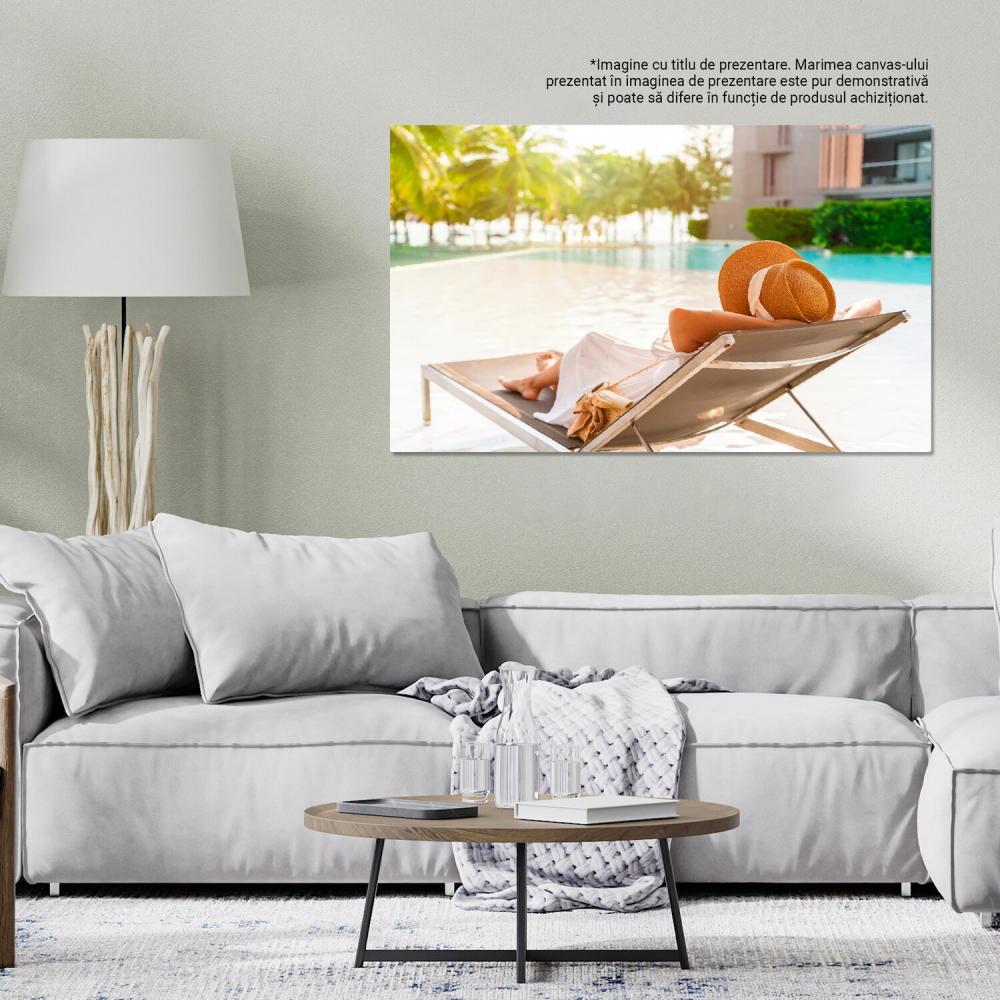 Tablou Canvas Luxe și Relaxare: Femei la Plajă, Marime 40x25CM [3]