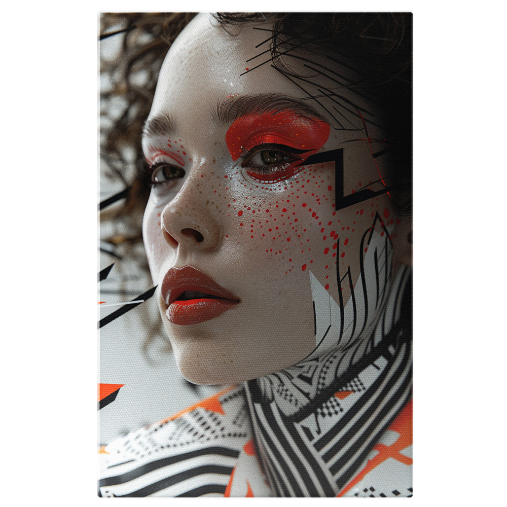 Machiaj Electrizant - Pictură Digitală cu Stil Unic Feminin, Marime 40x25CM [1]