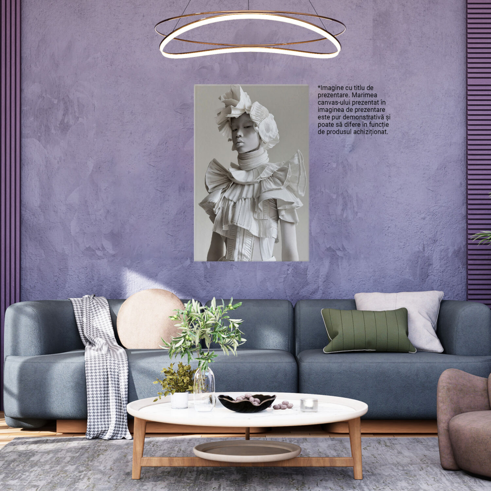 Tablou Canvas - Machiaj și Ținută Statuie cu Alb Imaculat, Marime 40x25CM [3]