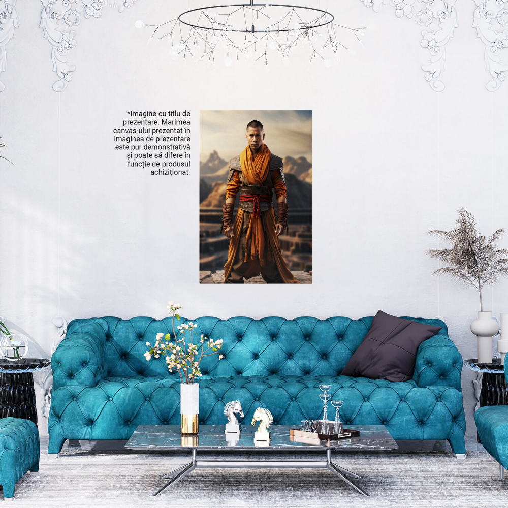 Maestrul Shaolin Practicând Arte Marțiale - Pictură Digitală Unică, Marime 40x25CM [4]