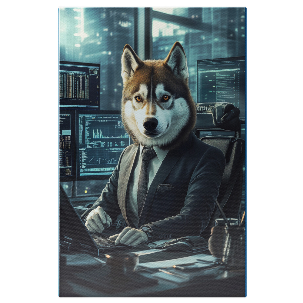  Tablou Canvas Personalizat Birou Elegant În Miez De NoapteMarime 120x80CM [1]