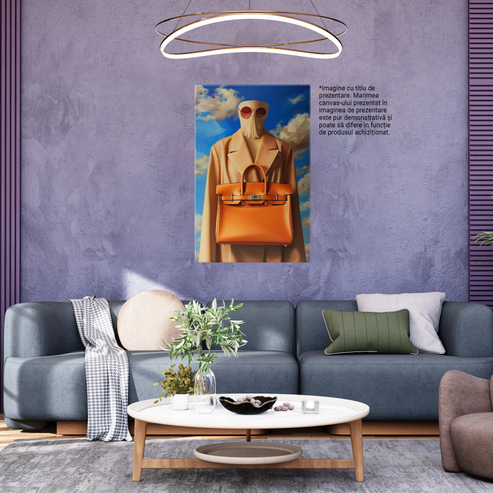 Tablou Canvas - Manechin Faceless în Palton de Piele cu Accesorii Asortate, Marime 40x25CM [3]