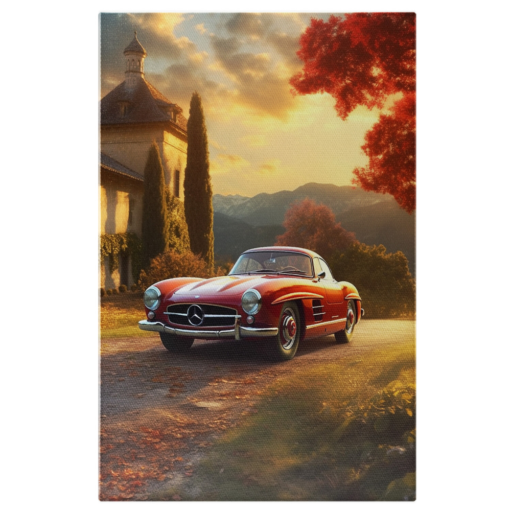Tablou Canvas Mașină de Epocă Mercedes | Pictură Digitală pentru Colecționari, Marime 40x25CM [1]
