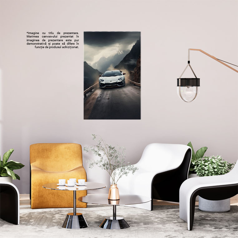 Tablou Canvas:  Masina Lamborgini - munti pentru bogati Pictura Digitala 40x25CM [2]