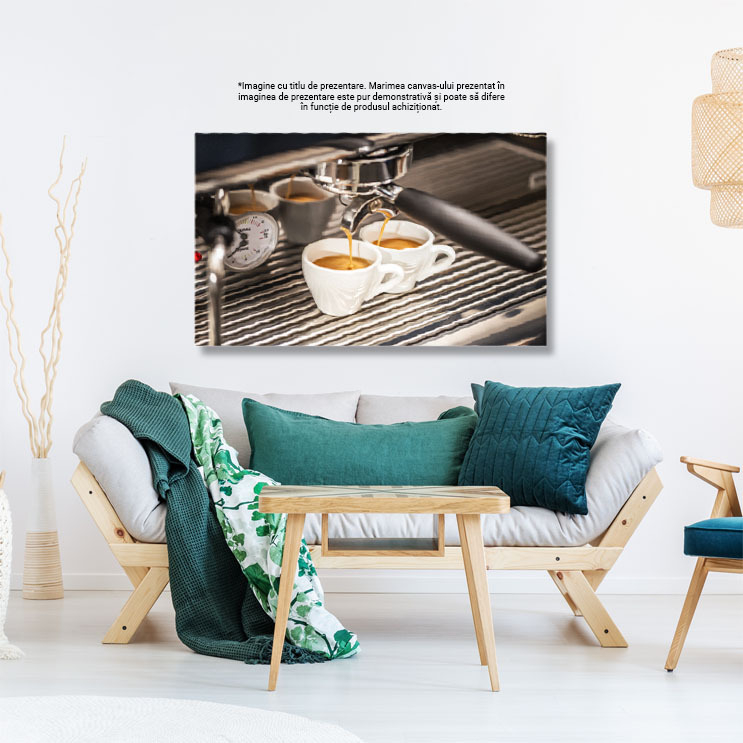 Tablou Canvas Masina profesionala de espresso Pentru cei care apreciaza gustul intens si aroma bogata a unui espresso autentic, preparat cu grija de un barista priceput. 40x25CM [3]