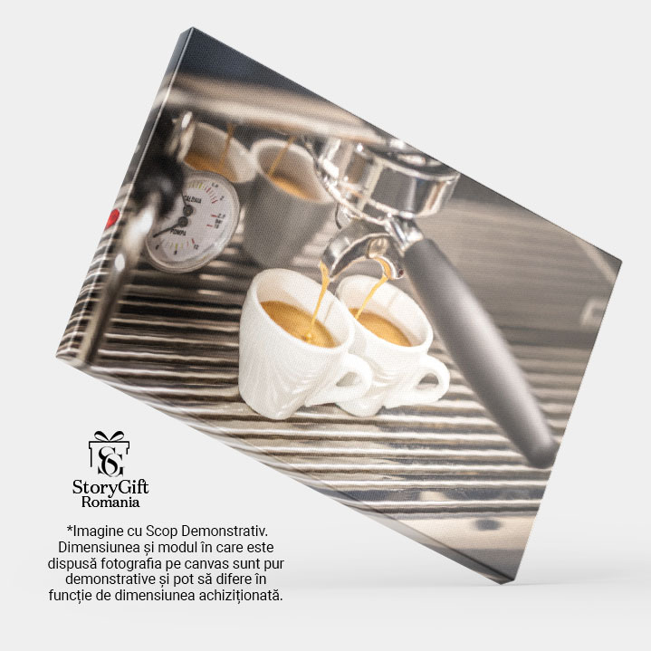 Tablou Canvas Masina profesionala de espresso Pentru cei care apreciaza gustul intens si aroma bogata a unui espresso autentic, preparat cu grija de un barista priceput. 40x25CM [4]