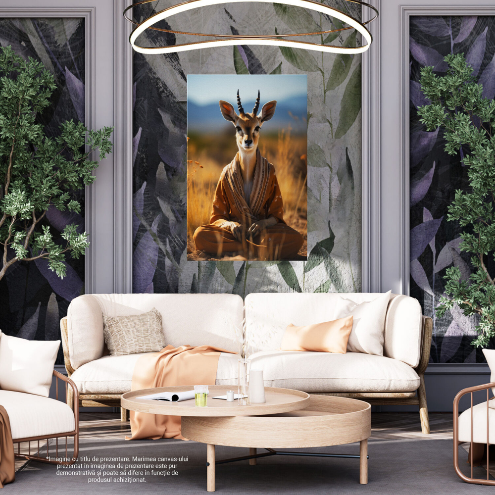 Tablou Canvas Meditația Naturii și Spiritul Animal - Pictură Digitală, Marime 40x25CM [4]