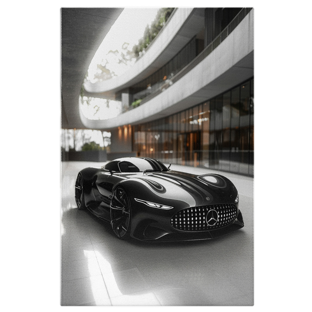 Mercedes AMG Vision Gran Turismo în Mijlocul Clădirii - Pictură Digitală, Marime 40x25CM [1]