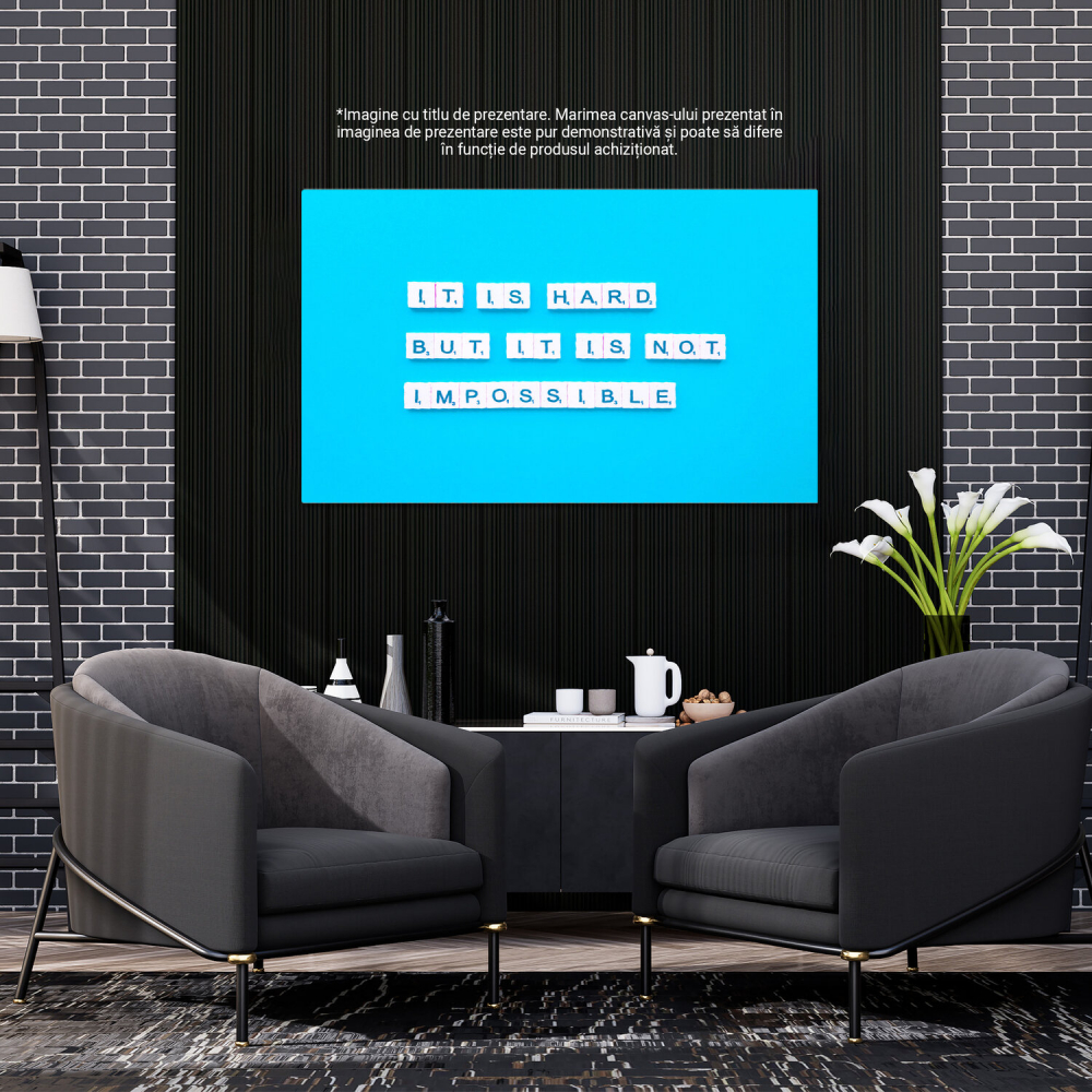 Mesaj Motivational: Depășirea Obstacolelor - Inspirație și Determinare, Marime 40x25CM [3]