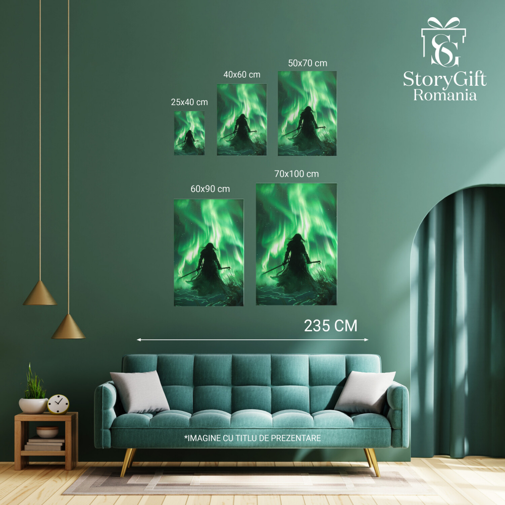 Misterele Mării - Entitate Înfricoșătoare cu Lumină Verde, Marime 40x25CM [3]