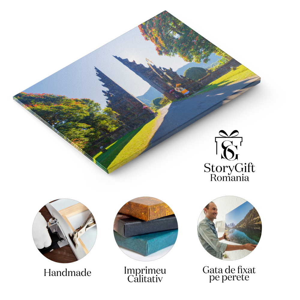 cadou pentru iubitorii de artă, decor pentru spații de meditație, artă spirituală, peisaje inspiratoare, atmosferă de liniște, călătorii în timp, tradiții antice, arta orientală, inspirație și reflecție, decor pentru birou, artă istorică, sanctuar personal, Marime 40x25CM [2]