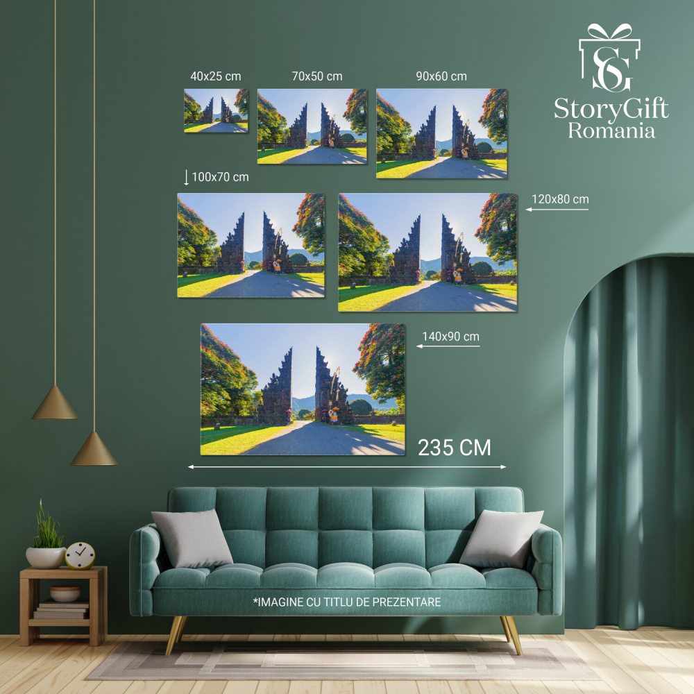 cadou pentru iubitorii de artă, decor pentru spații de meditație, artă spirituală, peisaje inspiratoare, atmosferă de liniște, călătorii în timp, tradiții antice, arta orientală, inspirație și reflecție, decor pentru birou, artă istorică, sanctuar personal, Marime 40x25CM [4]