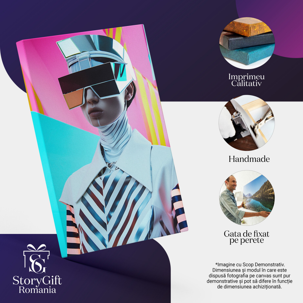 Tablou Canvas - Moda Anilor 3000: Încercare de Robotizare a Oamenilor, Marime 40x25CM [2]