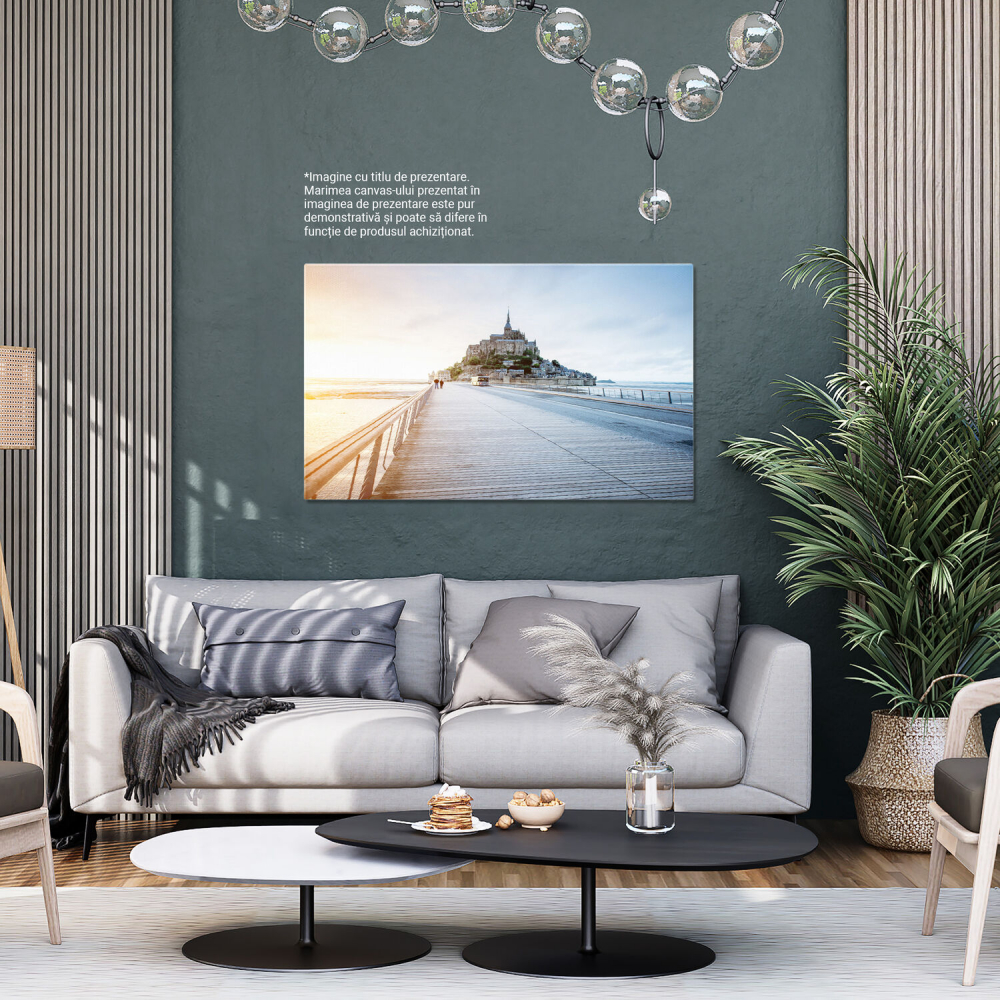 Tablou Canvas: Mont Saint-Michel în Apus - O Fereastră Spre Istoria Franței, Marime 40x25CM [4]