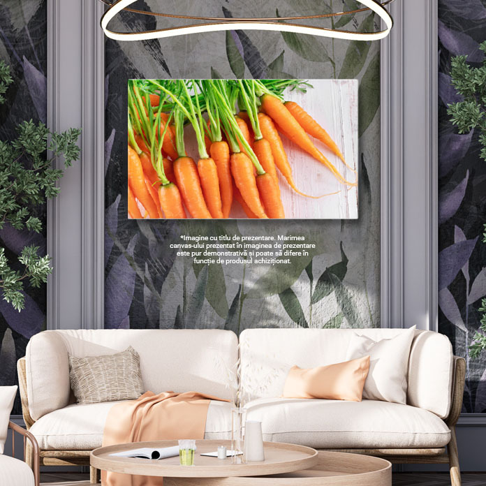 Tablou Canvas Morcov Proaspat si Dulce pe o Masa Gri, a, morcov, proaspat, dulce, masa 2051 40x25CM [3]
