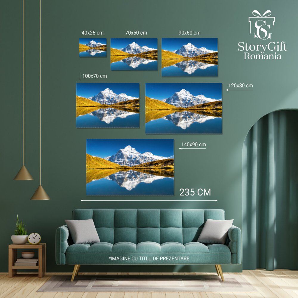 Reflecția Muntelui – Oglindă a Naturii, Marime 40x25CM [4]