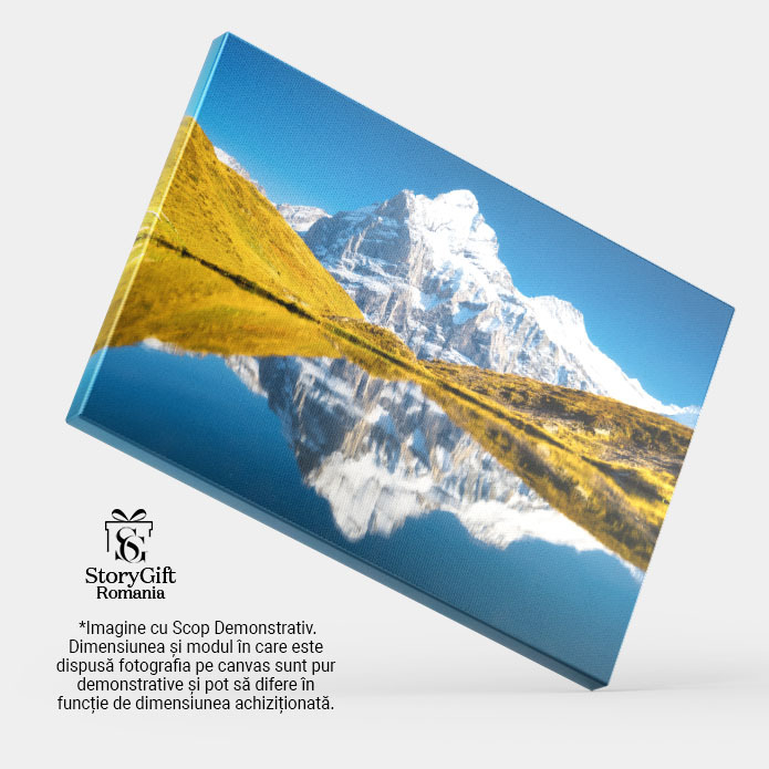 Tablou Canvas Munte Inalt si Reflectie pe Apa, mountain, peisaj, natura, reflectare 2349 40x25CM [4]