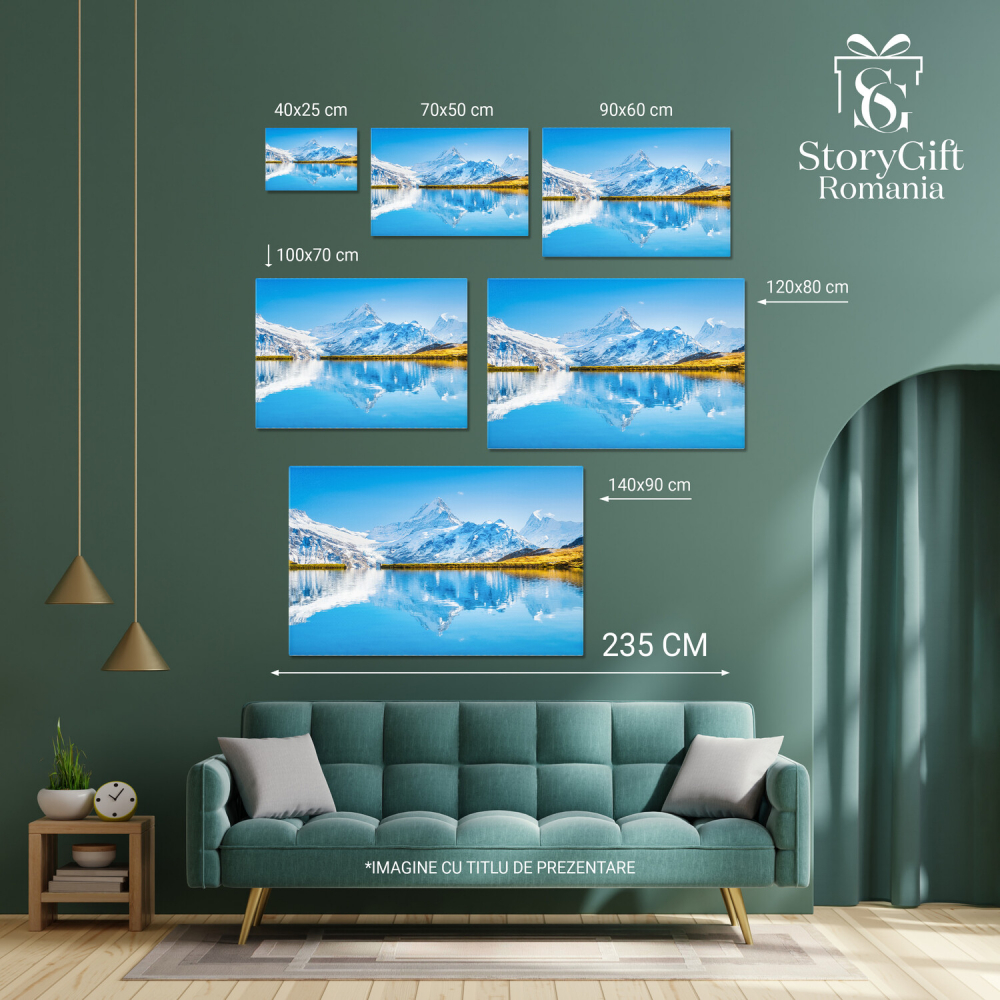 Reflecția Muntelui – Oglinda Naturii, Marime 40x25CM [4]