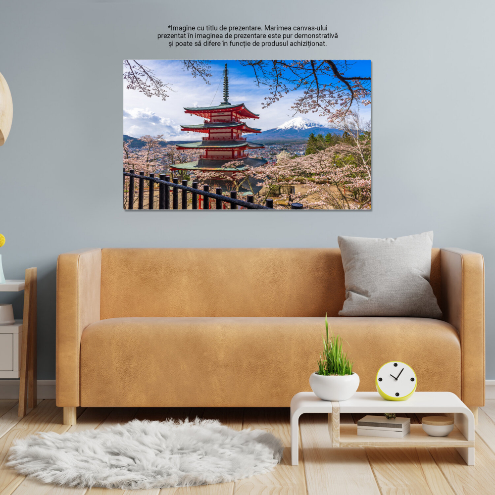 Tablou Canvas cu Muntele Fuji și Tradiții Japoneze – Peisaj Montan, Marime 40x25CM [4]