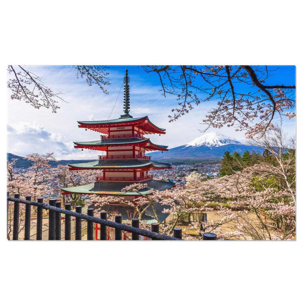 Tablou Canvas cu Muntele Fuji și Tradiții Japoneze – Peisaj Montan, Marime 40x25CM [1]